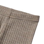 Wheat Legginsy z wełny jedwabnej dla dzieci Khaki Melange