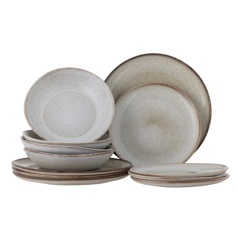 Bloomingville Zestaw naczyń Sandrine Nature Stoneware