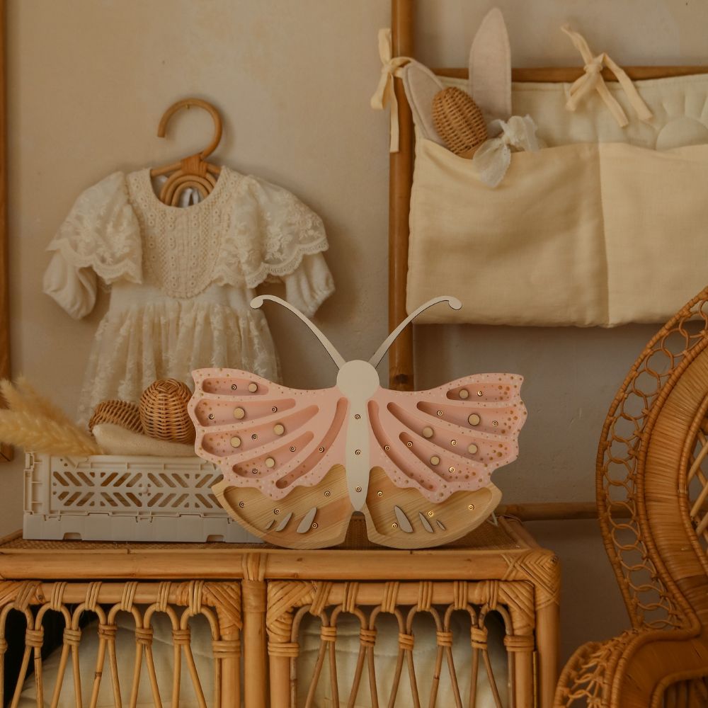 Little Lights Lampka dla dzieci Butterfly Strawberry Cream