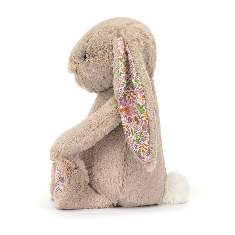 Jellycat Maskotka królik z kwiecistymi uszami Beżowy „petal” 18 cm