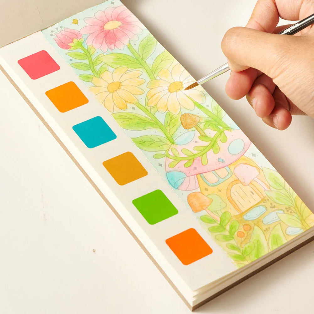 Mideer Kolorowanka dla dzieci akwarelowa Kwiaty