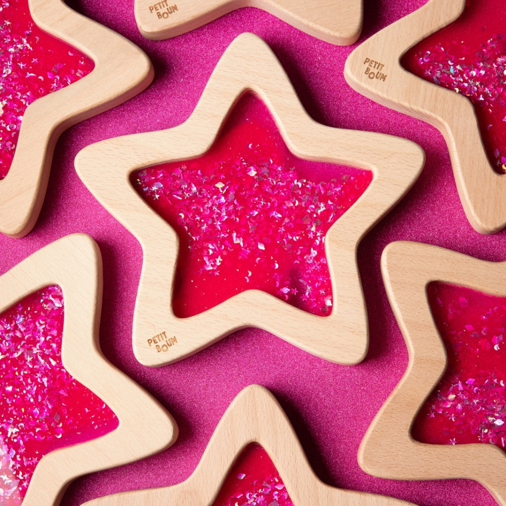Petit Boum Zabawka sensoryczna Gwiazda Pink świecąca w ciemności
