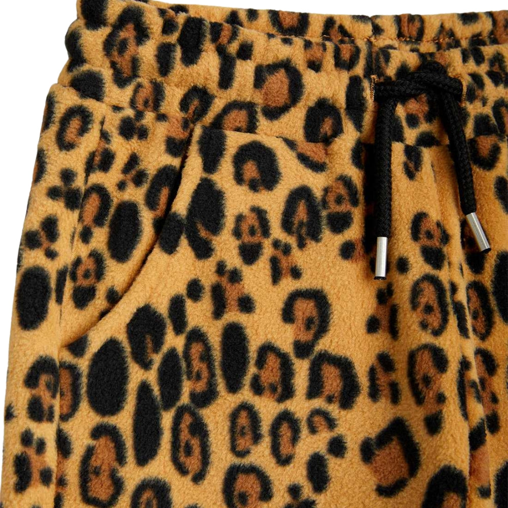 Mini Rodini Spodnie polarowe Leopard