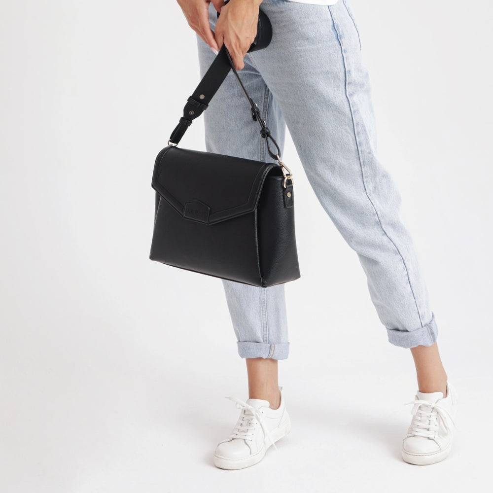 JOISSY Torebka dla Mamy i organizer do wózka 2w1 MIDI black/gun metal