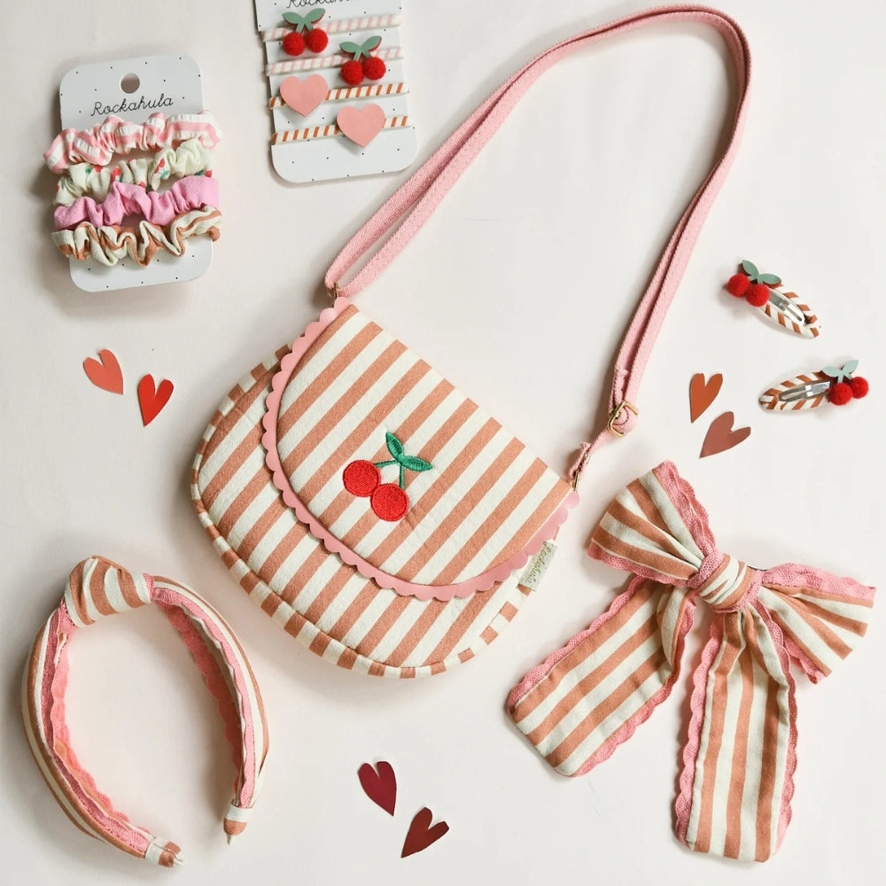 Rockahula Spinki dla dziewczynki Stripy Cherry