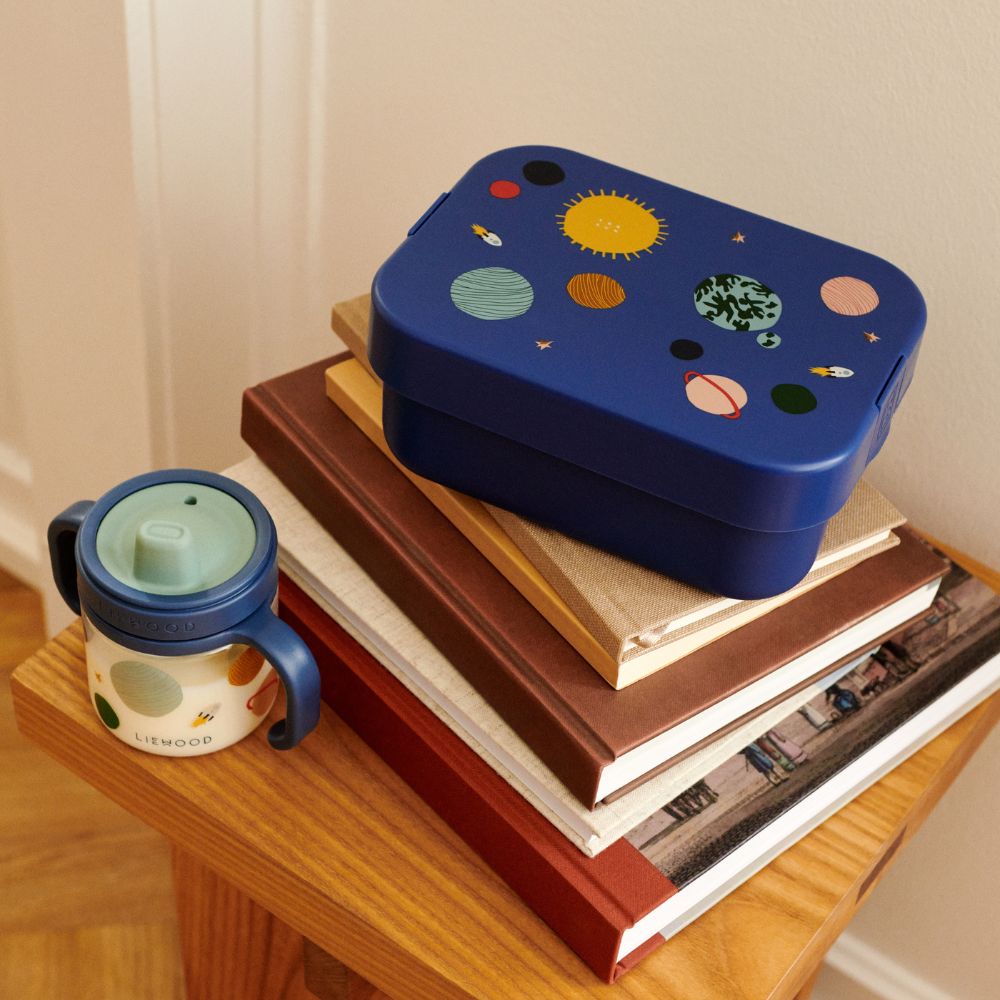 Liewood Lunchbox dla dzieci Kamil Universe Classic navy