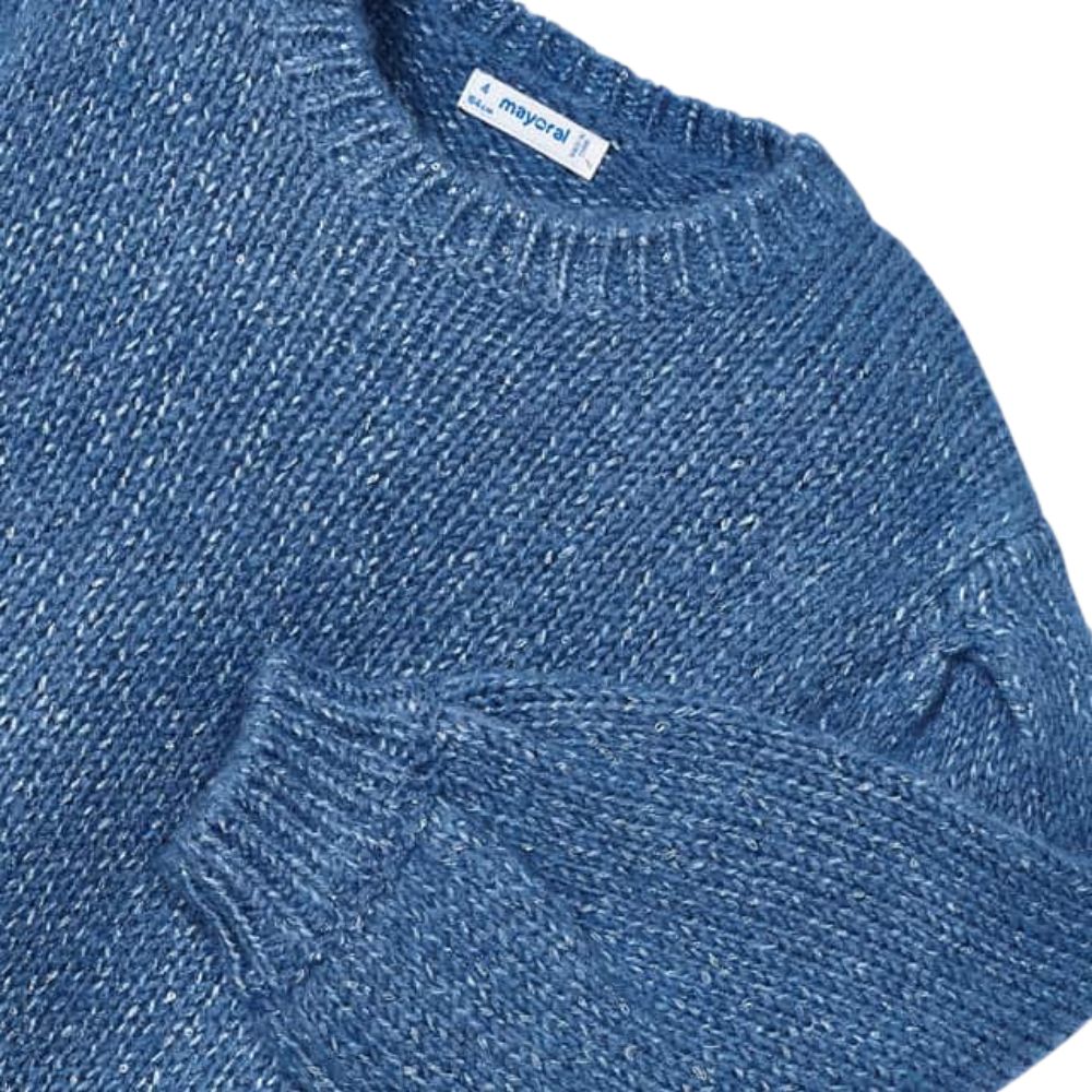 Mayoral Sweter dla dziewczynki niebieski 122 cm