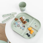 Done by Deer Zestaw Obiadowy Foodie Tiny Farm Green