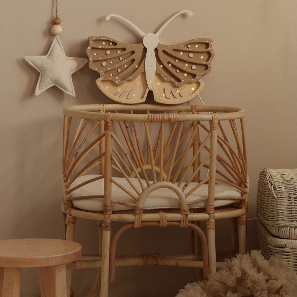 Little Lights Lampka dla dzieci Butterfly Coffee Cream