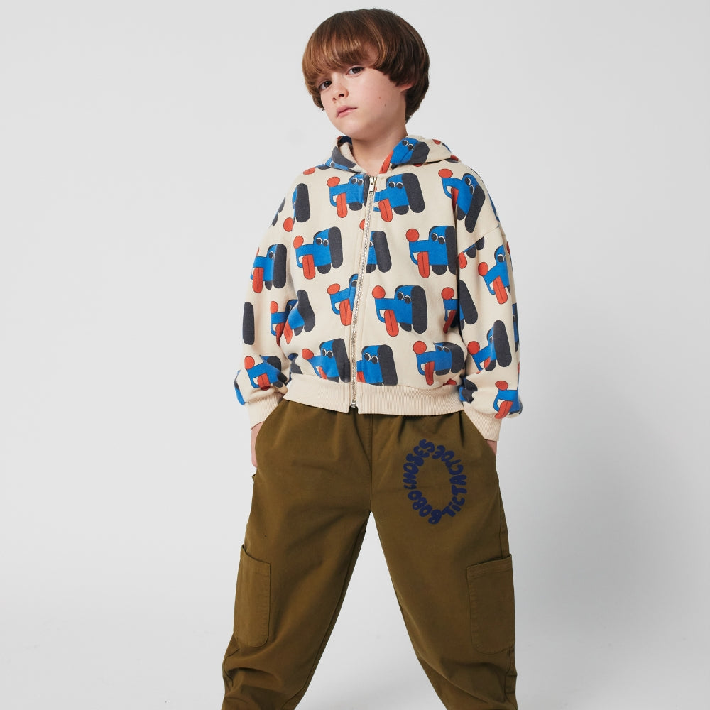 Bobo Choses Bluza z kapturem dla dzieci Doggy Mate all over Offwhite
