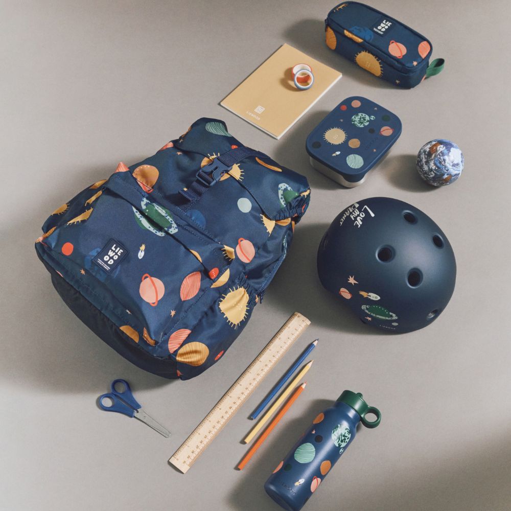 Liewood Lunchbox dla dzieci Arthur Berry Universe Classic navy
