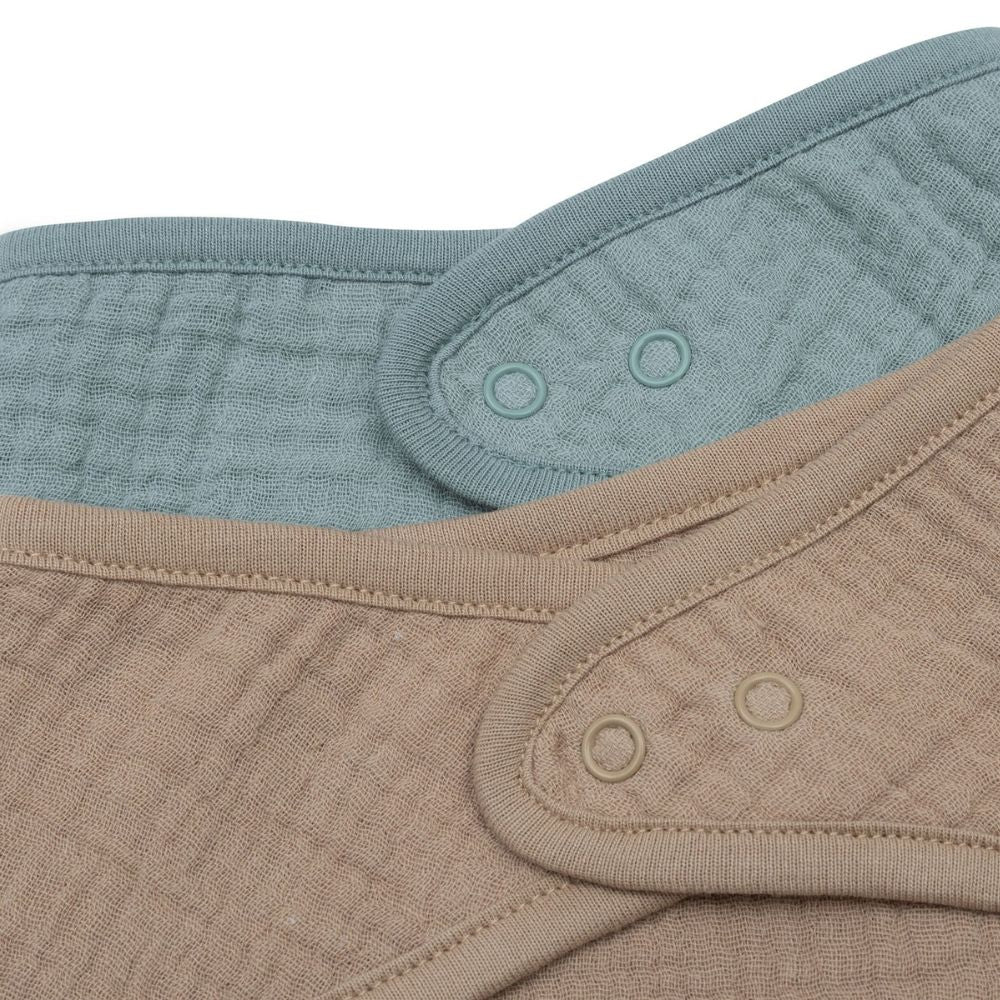 Jollein Śliniak Muślinowy dla dzieci Sea Green/Biscuit 2 Pack