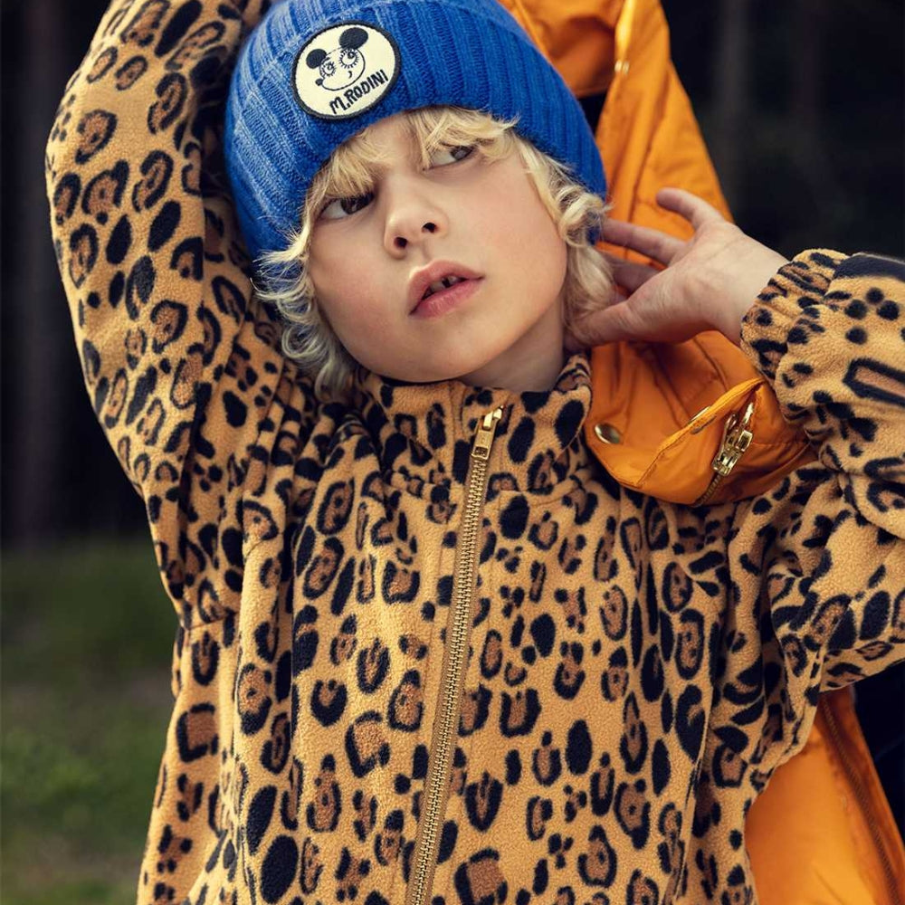 Mini Rodini Kurtka polarowa Leopard
