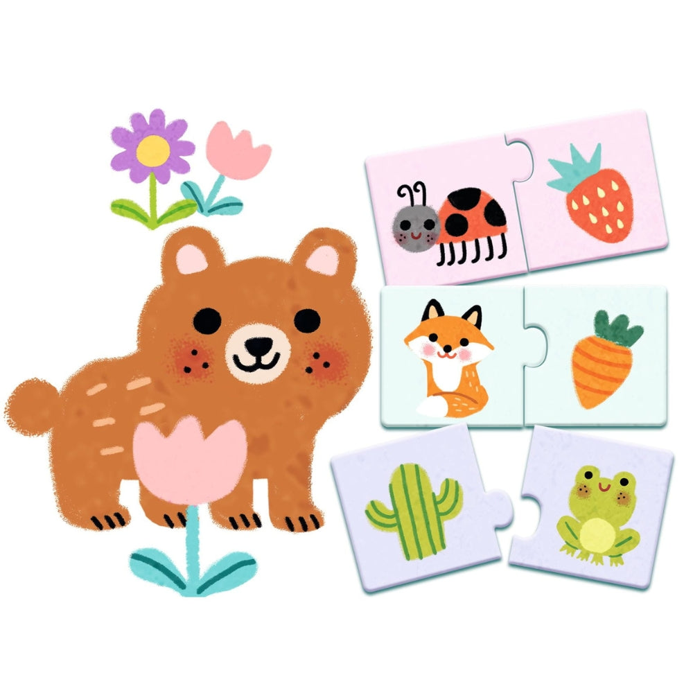 Djeco Puzzle dla dzieci duo Kolory
