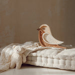 Little Lights Lampka dla dzieci Bird Coffee Wood