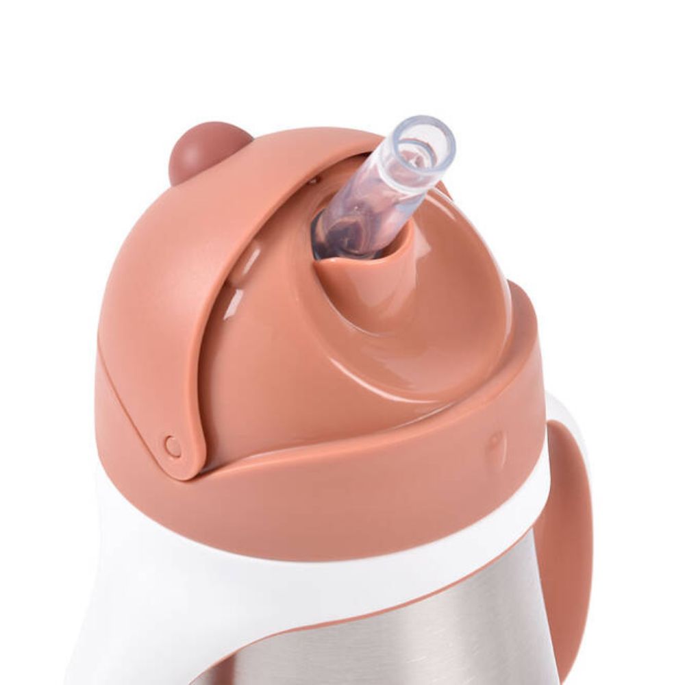 Beaba Bidon niekapek ze słomką termiczny 250 ml Terracotta