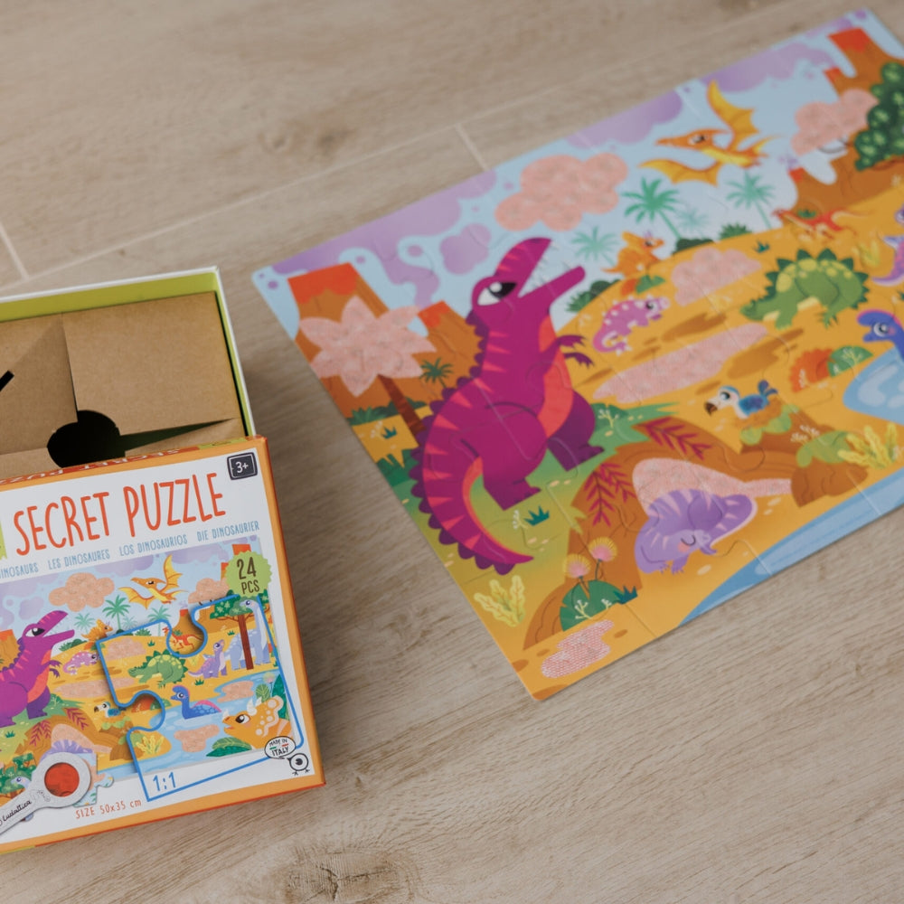 Ludattica Puzzle dla dzieci z ukrytymi motywami Dinozaury