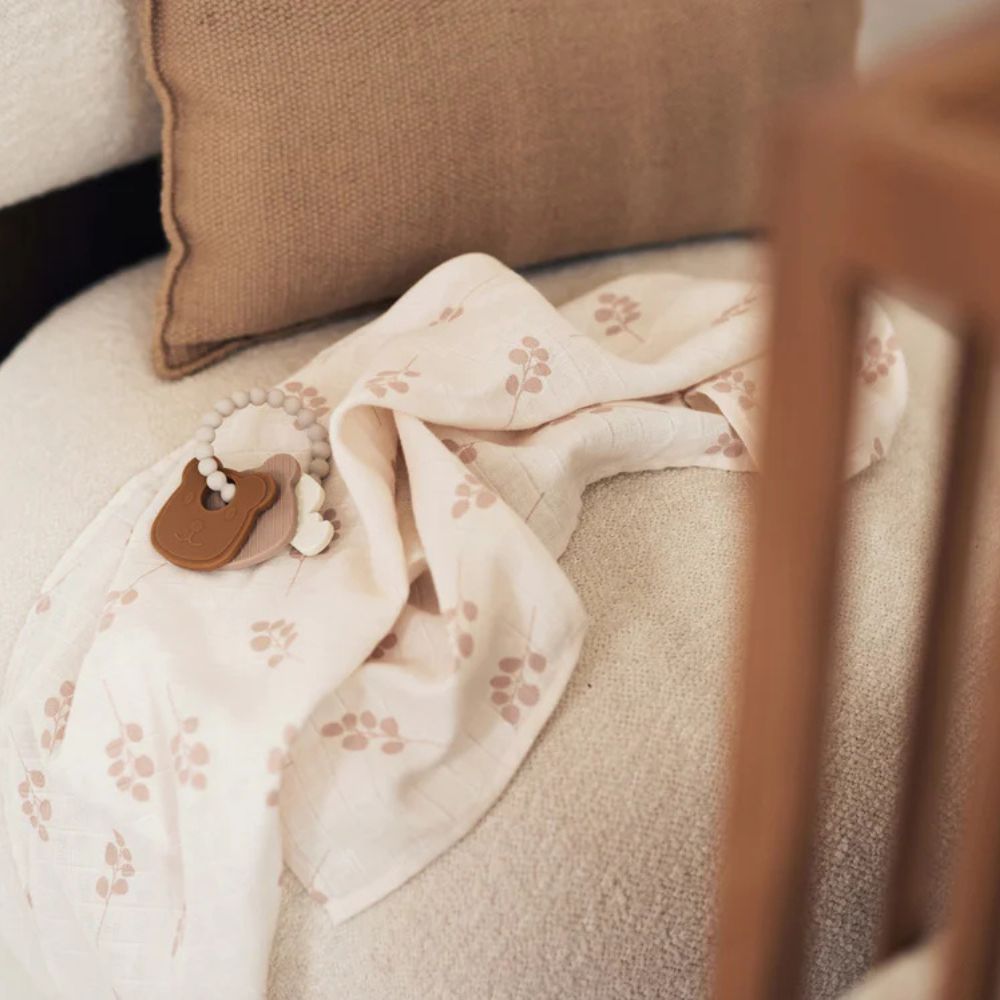 Jollein Pieluszki muślinowe dla noworodka Twig Wild Rose - 3 sztuki