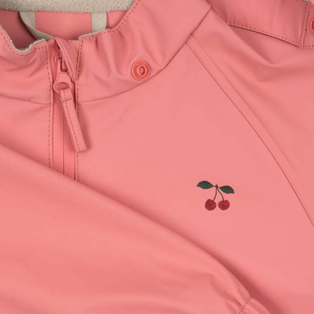 Konges slojd Kurtka i spodnie przeciwdeszczowe dla dzieci Peach Blossom