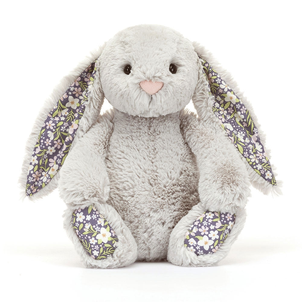Jellycat Maskotka królik z kwiecistymi uszami Srebrny „bloom” 31 cm