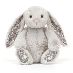 Jellycat Maskotka królik z kwiecistymi uszami Srebrny „bloom” 31 cm