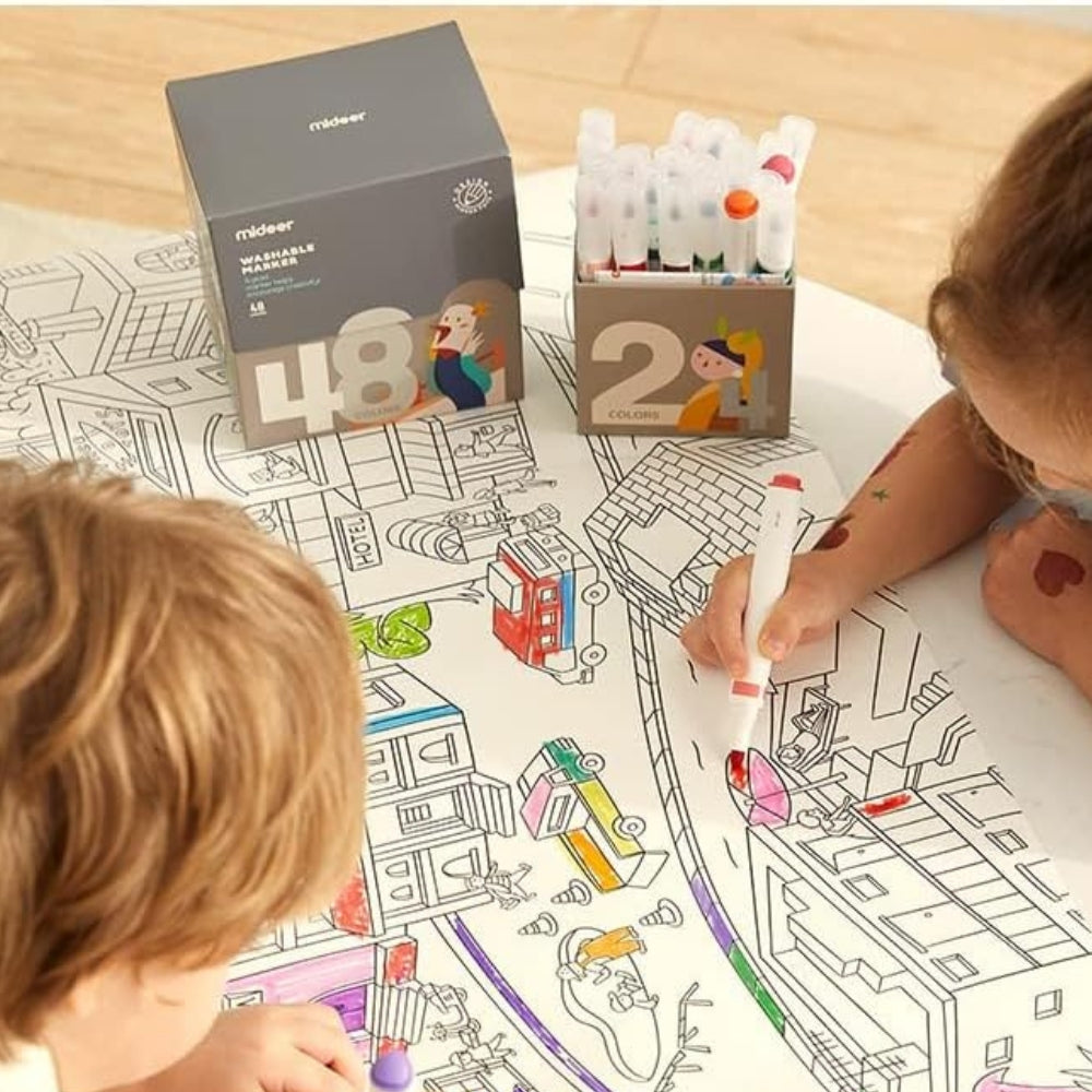 Mideer Markery zmywalne 48 kolorów
