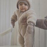 Huttelihut Kombinezon niemowlęcy z wełny Teddy Cement