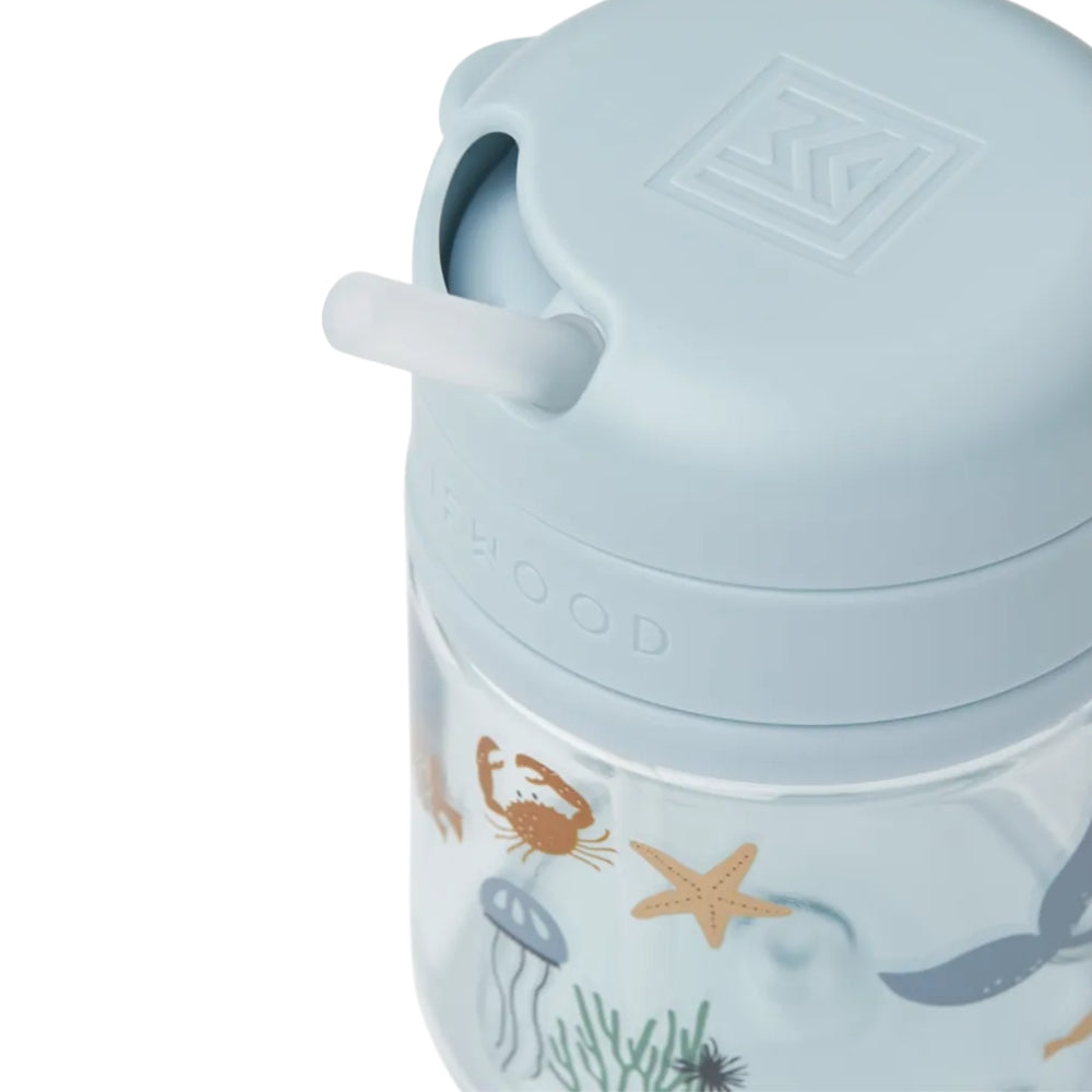 Liewood Kubek ze słomką Pavia Sea creature Sandy 280ml