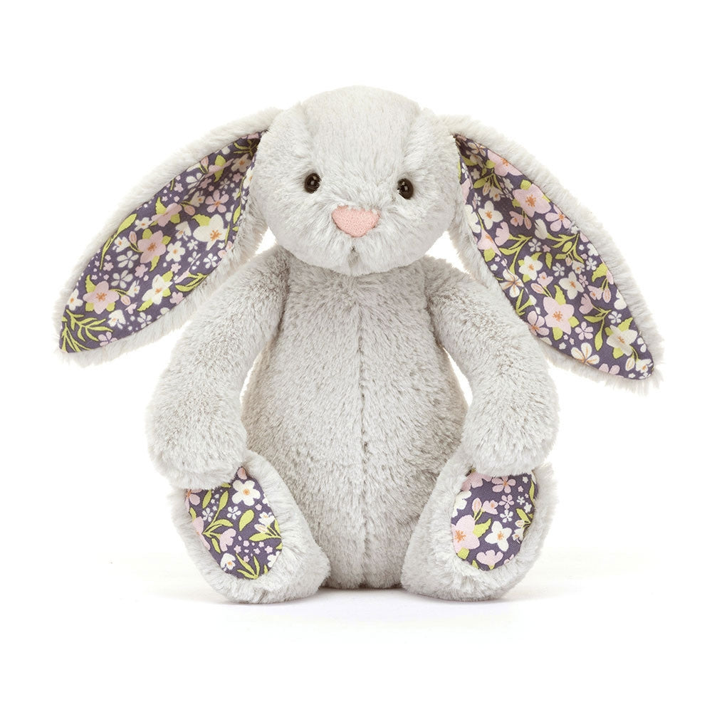 Jellycat Maskotka królik z kwiecistymi uszami Srebrny „bloom” 18 cm