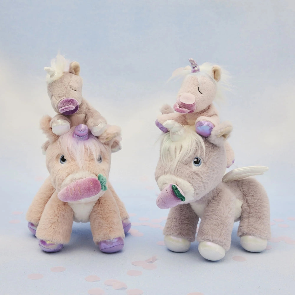 Olli Ella Przytulanka dla niemowlaka Unicorn Glitter Lilac