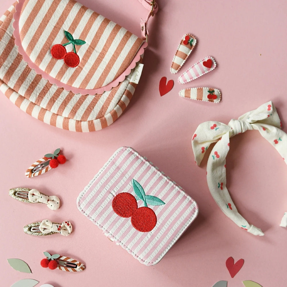 Rockahula Spinki dla dziewczynki Stripy Cherry
