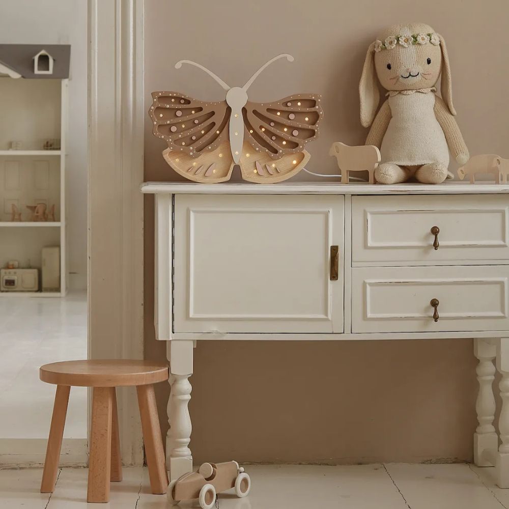 Little Lights Lampka dla dzieci Butterfly Coffee Cream