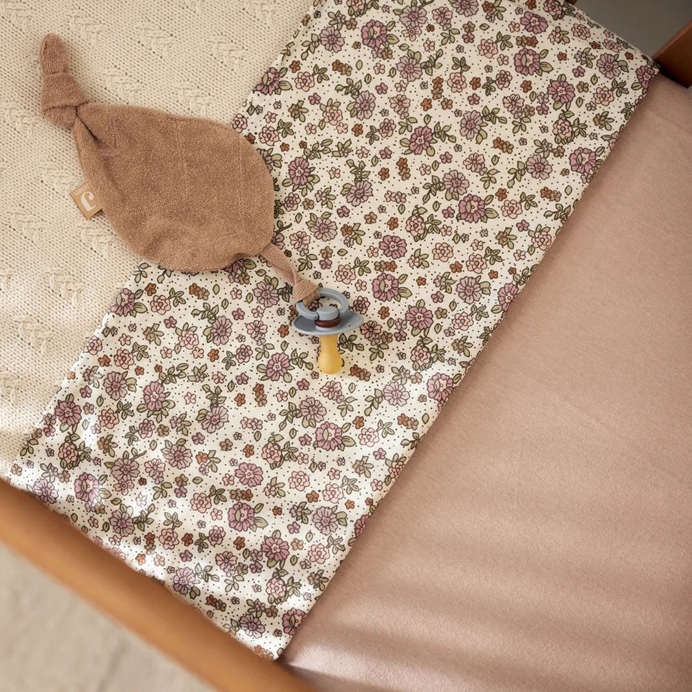 Jollein Prześcieradło z dopasowaną gumką Jersey 70x140 Wild Rose
