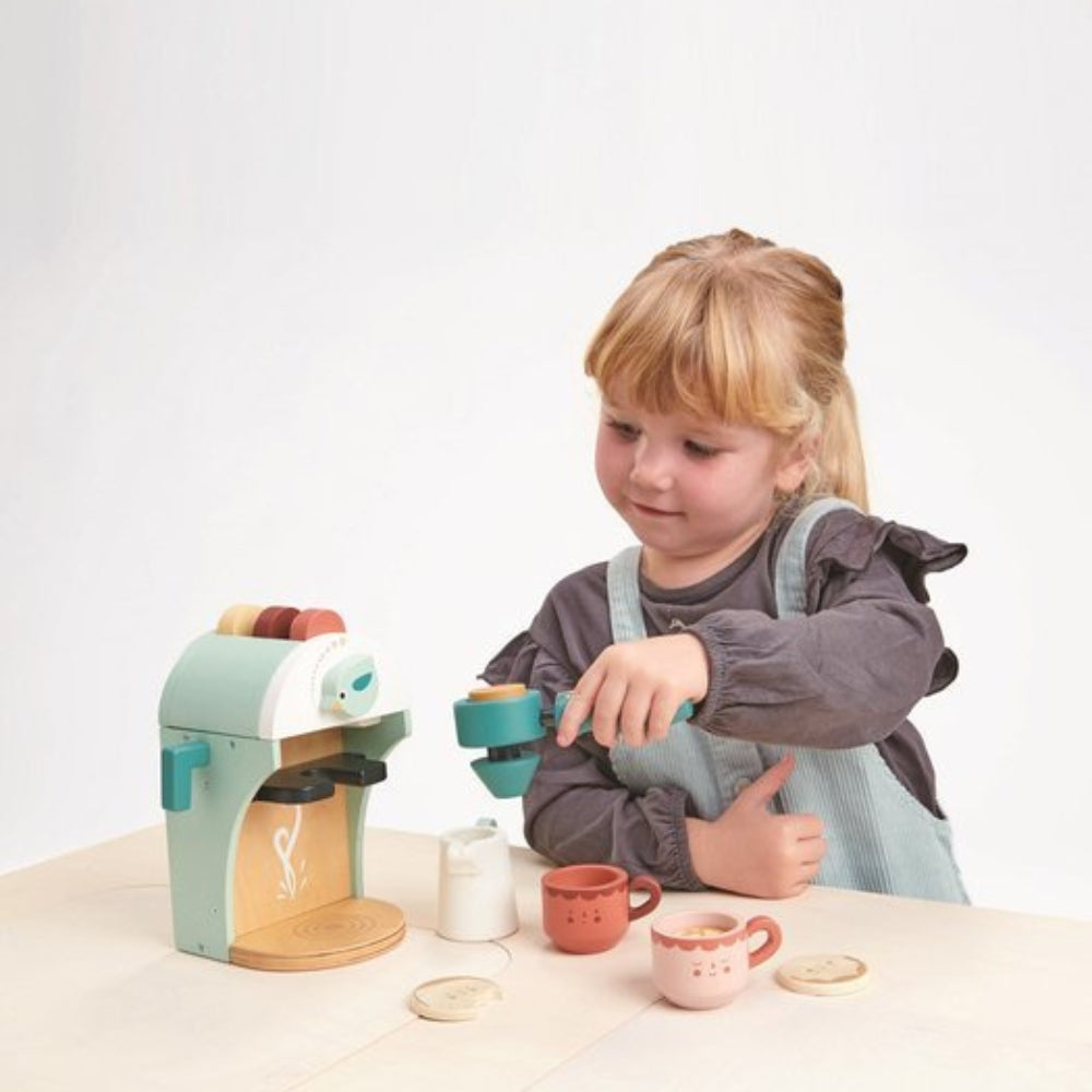 Tender Leaf Toys Drewniany ekspres do kawy dla dzieci