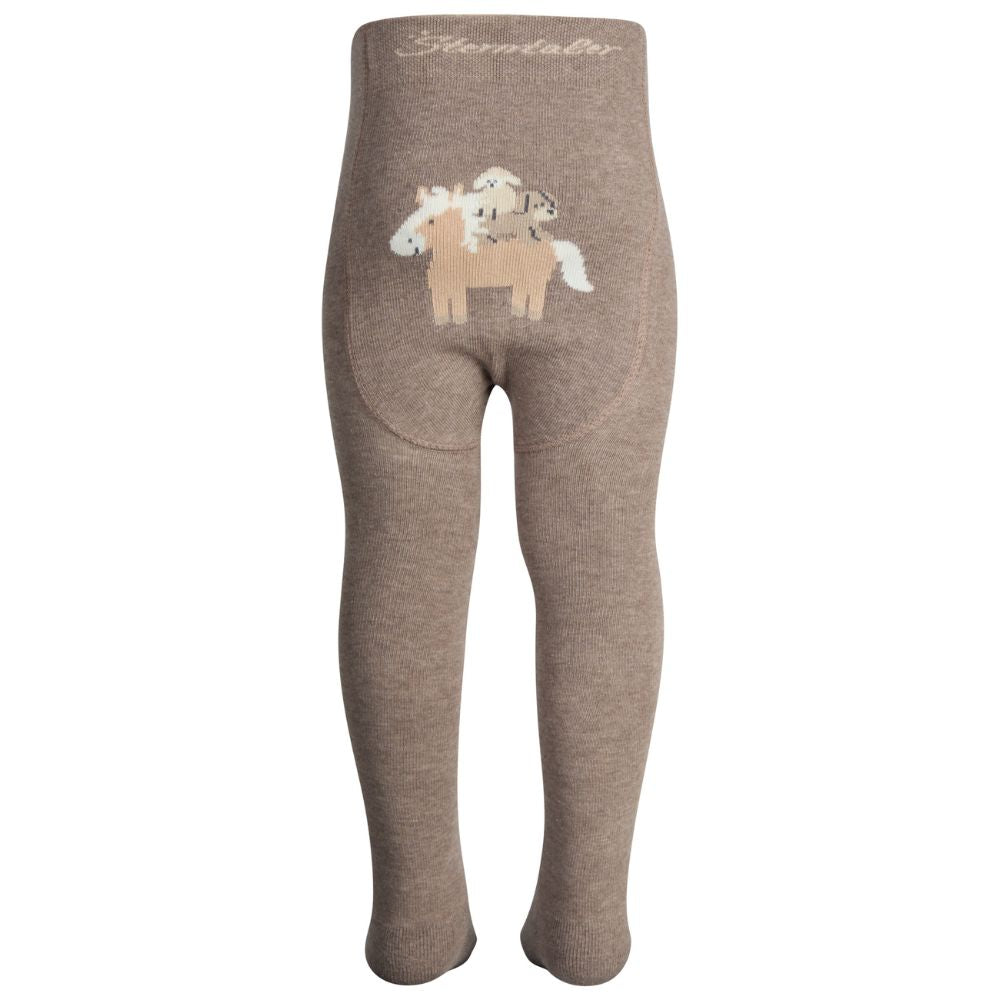 Sterntaler Rajstopy do raczkowania Farma brązowe 74/80cm