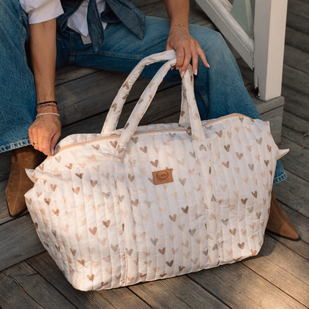 La Millou Torba dla mamy weekendowa Ortalion Heartbeat Beige