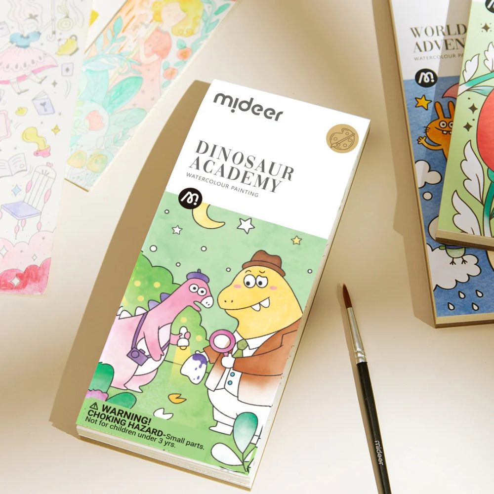 Mideer Kolorowanka dla dzieci akwarelowa Dinozaury