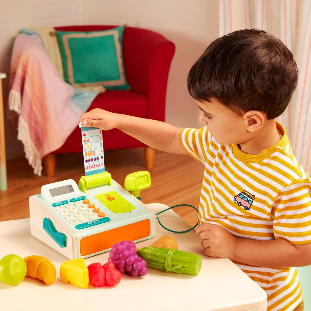 B.Toys Kasa fiskalna dla dzieci ze skanerem i czytnikiem kart płatniczych