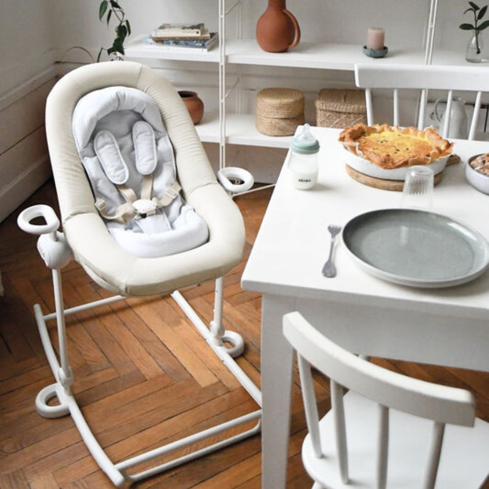 Beaba Leżaczek bujaczek Up&Down PLUS Sea Salt + pałąk GRATIS