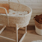 Ahojbaby Kołyska do kosza mojżesza Rockingbaby naturalna