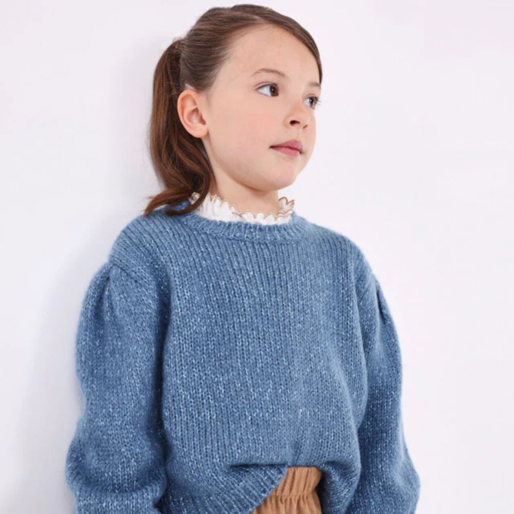Mayoral Sweter dla dziewczynki niebieski 122 cm
