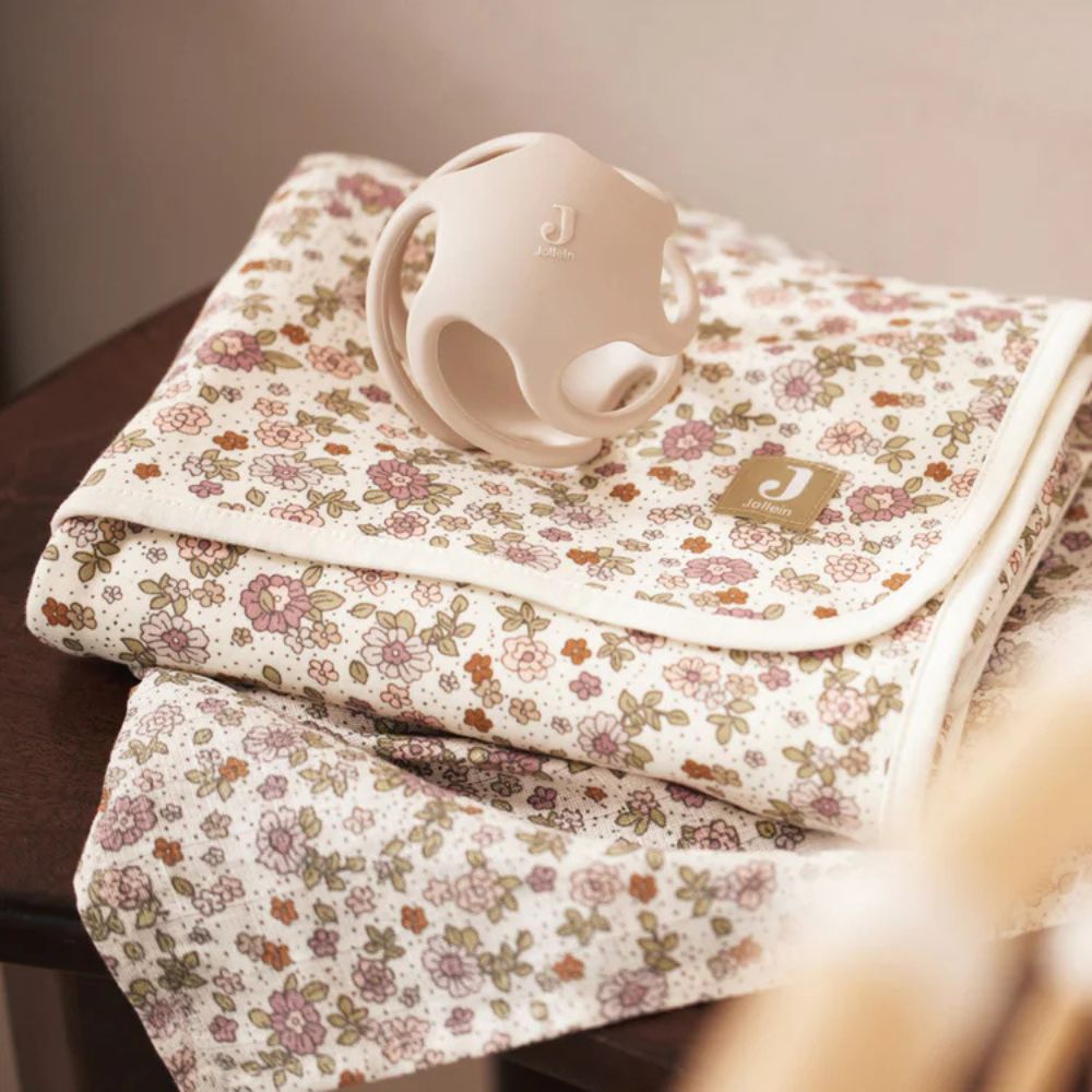 Jollein Kocyk dla niemowlaka 75x100cm Retro Flowers