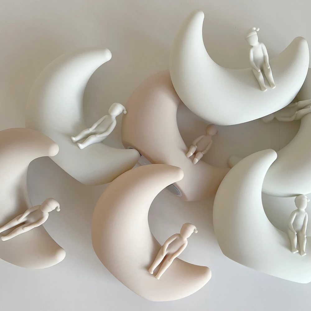 Cam Cam Copenhagen Lampka nocna dla dzieci Moon Off White