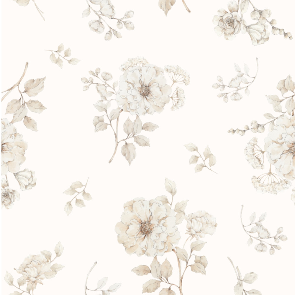 Memi Bambusowy otulacz muślinowy boho flowers 100x100 cm