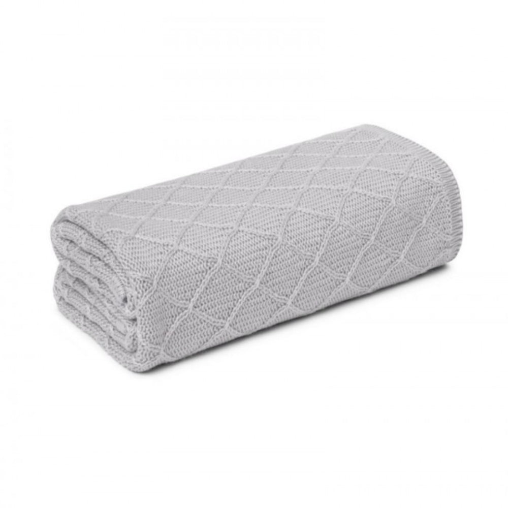 Memi Lekki kocyk otulacz light grey wafer 90x90 cm