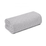 Memi Lekki kocyk otulacz light grey wafer 90x90 cm