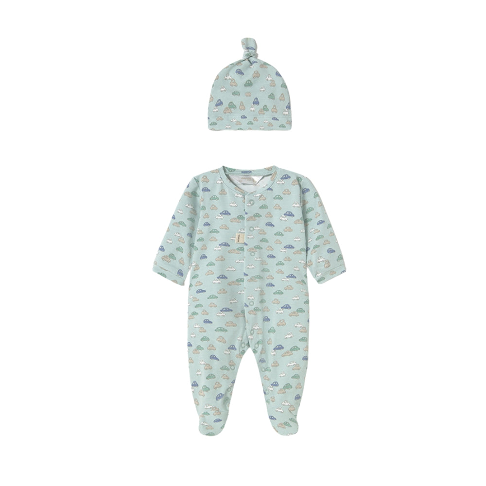 Mayoral Pajacyk z czapką dla niemowlaka Jadeitowa Zieleń