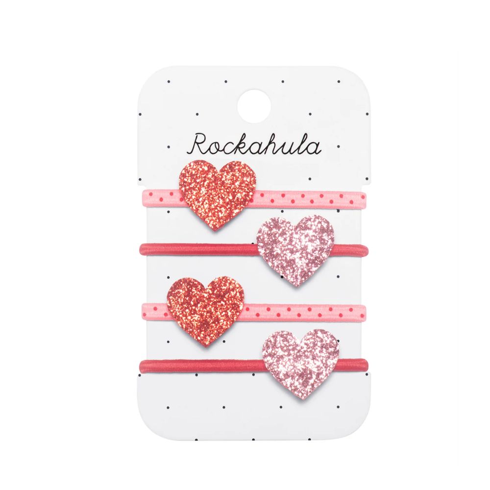 Rockahula Gumki do włosów Love Heart Glitter