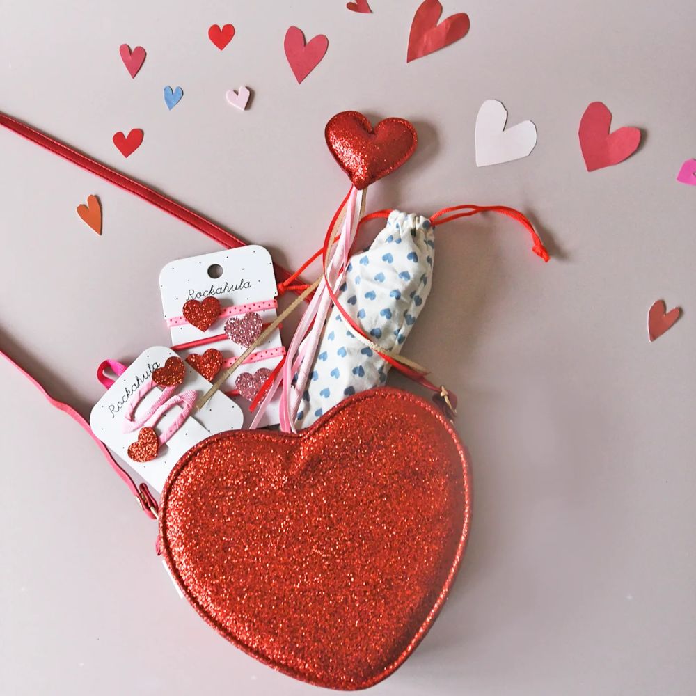 Rockahula Gumki do włosów Love Heart Glitter
