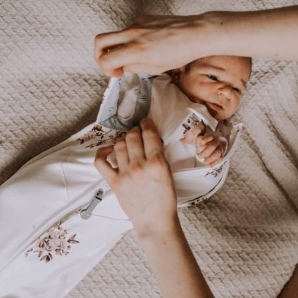 Sleepee Otulacz dla niemowlaka z czapeczką Otulacz Second Step z Czapeczką Melanżowy Beż